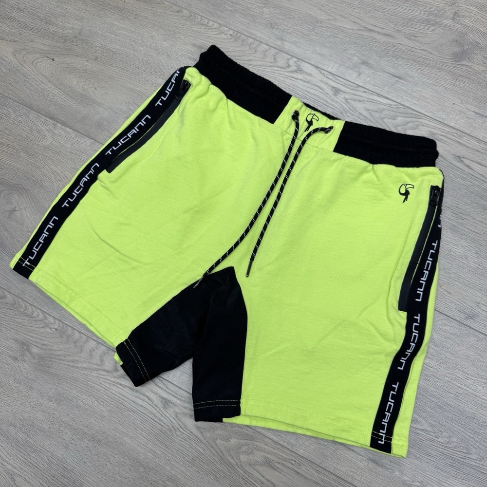 Tucann Lux Neon Yellow Shorts Men's Sz M READ